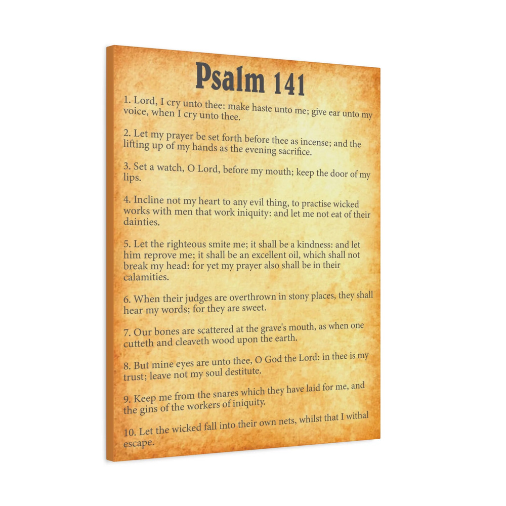 Scripture Walls Psalm 141 Gold Bible Chapter Canvas Christian Wall Art